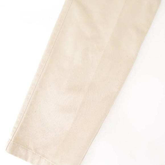 L.L. Bean Beige Straight  Leg 100% Cotton Pants 12 Tall - Picture 4 of 10